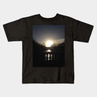 Scottish Photography Series (Vectorized) - Sunset Over The Kelvin Kids T-Shirt